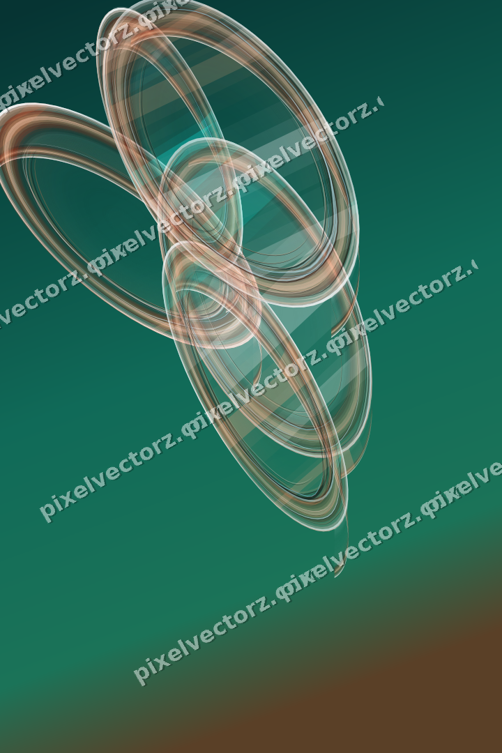 Abstract glass arc in orange and teal