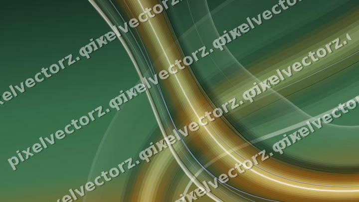 Abstract glass arc in amber and dark green
