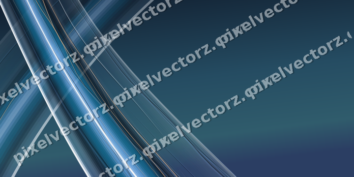 Abstract glass arc in cyan and blue