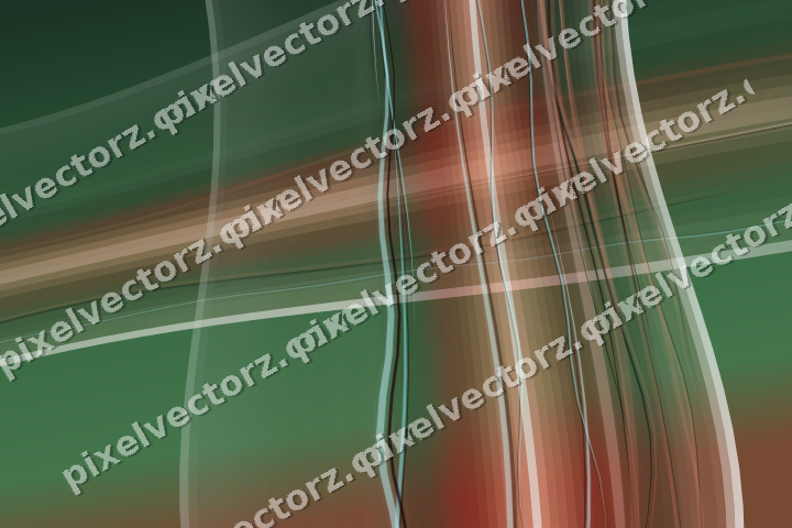 Abstract glass arc in dark green and red