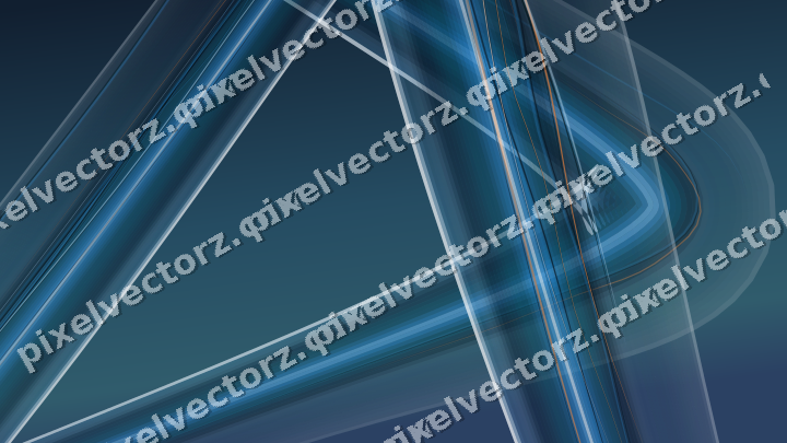Abstract glass arc in teal and pale cyan
