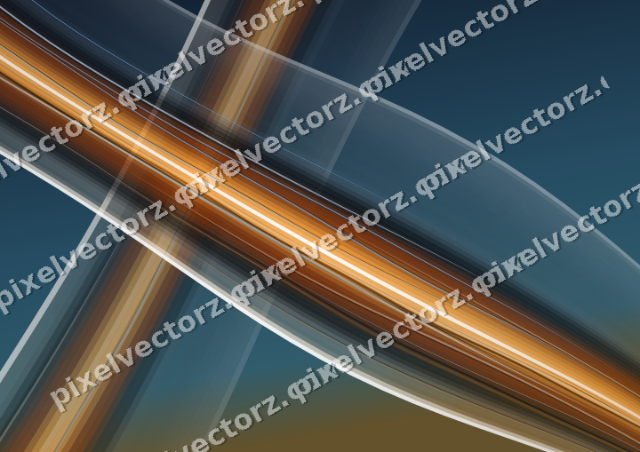 Abstract glass arc in orange and amber