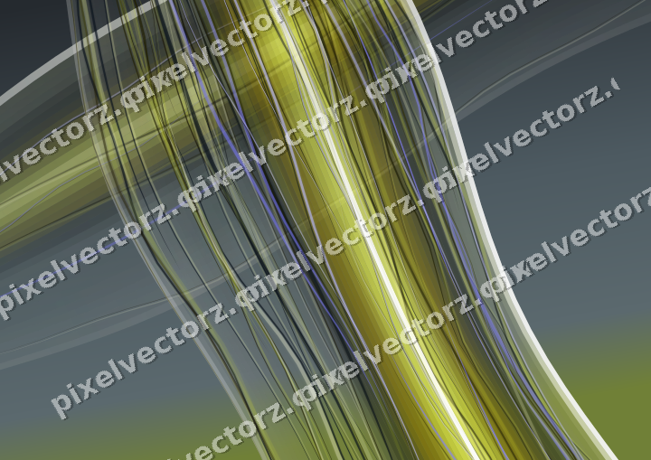 Abstract glass arc in yellow and grey