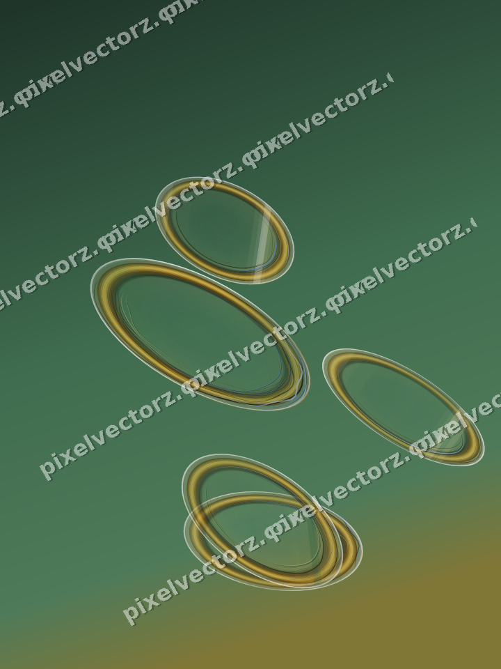 Abstract glass arc in dark green and amber