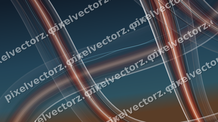 Abstract glass arc in red and orange