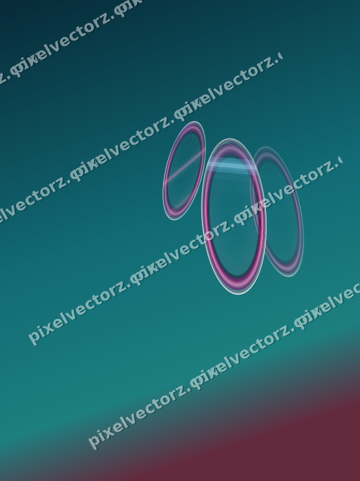 Abstract glass arc in magenta and purple