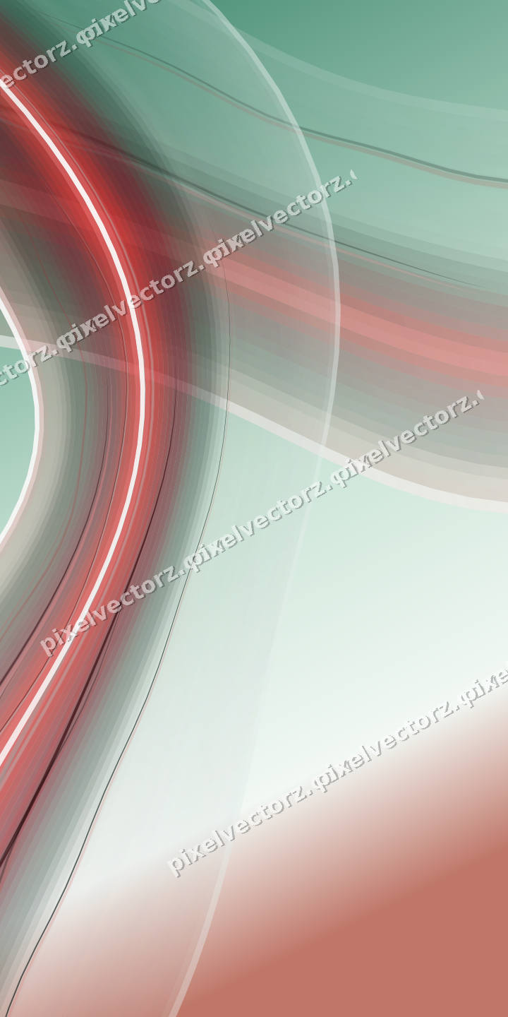 Abstract glass arc in dark red and dark green