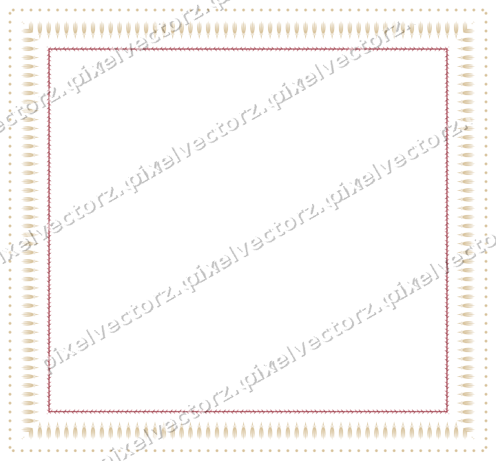 Decorative picture frame border in dark pink and red with dot row