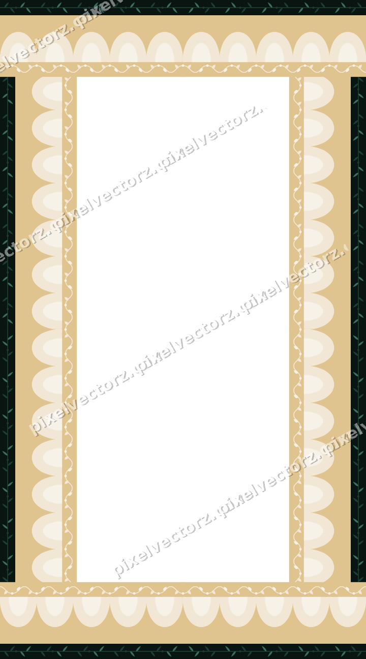 Decorative picture frame border in dark green with laurel moulding