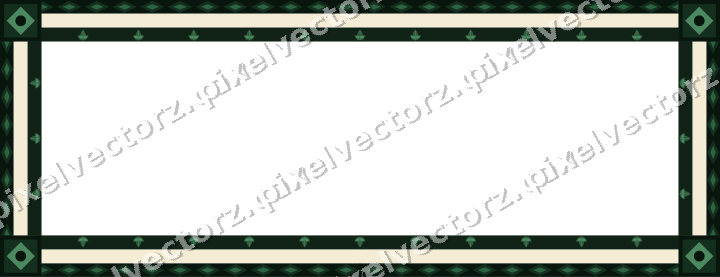 Decorative picture frame border in dark green with diamond band