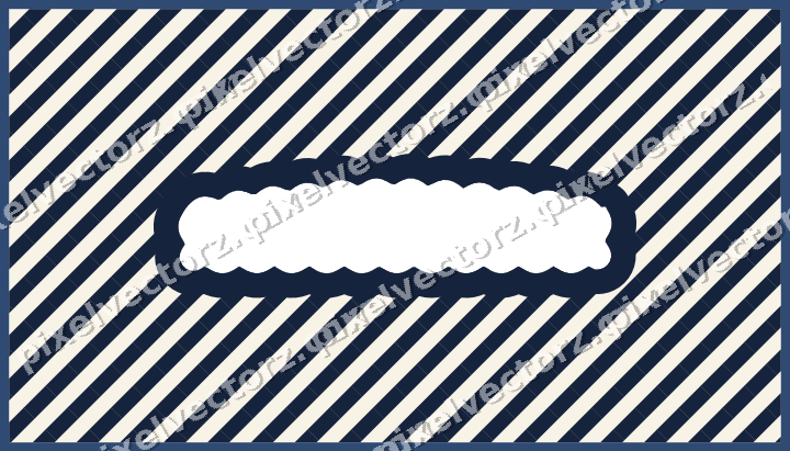 Decorative patterned mat frame in dark blue with vertical stripes
