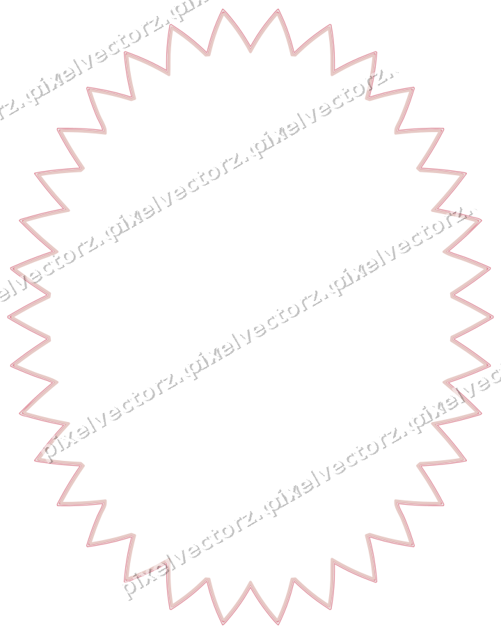 Decorative line art frame in pale pink and pale red with oval