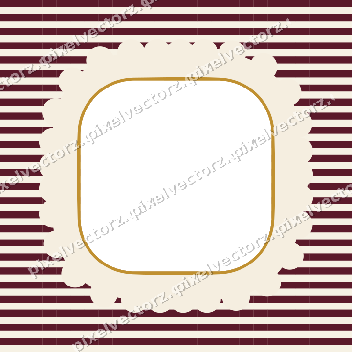 Decorative patterned mat frame in dark pink with horizontal stripes