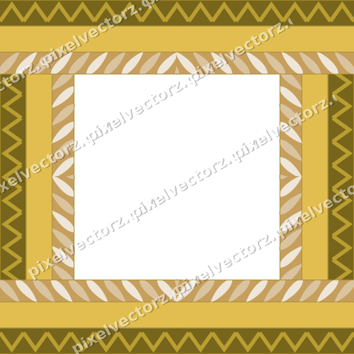 Decorative picture frame border in amber and pale orange with zigzag