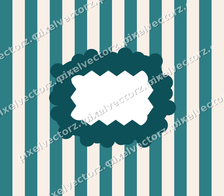 Decorative patterned mat frame in dark teal with vertical stripes