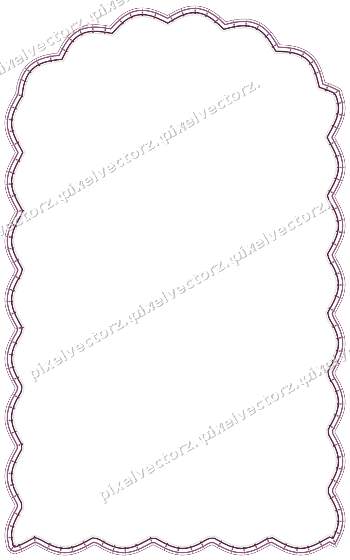 Decorative line art frame in dark magenta and lime with label plaque