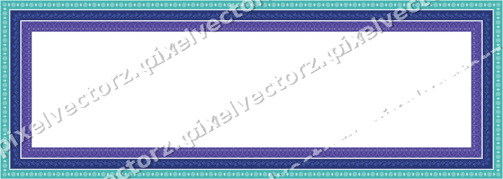 Decorative picture frame border in blue and cyan with bead and reel