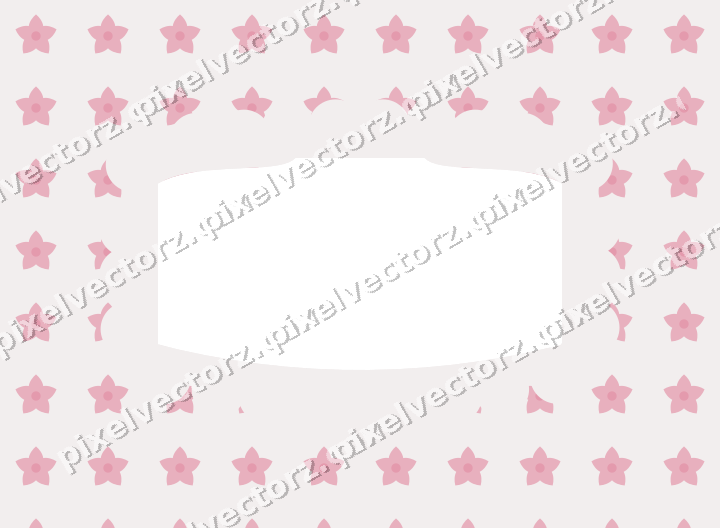 Decorative patterned mat frame in pale pink with small blossoms