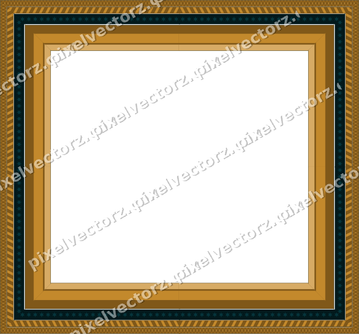 Decorative picture frame border in amber with diagonal band