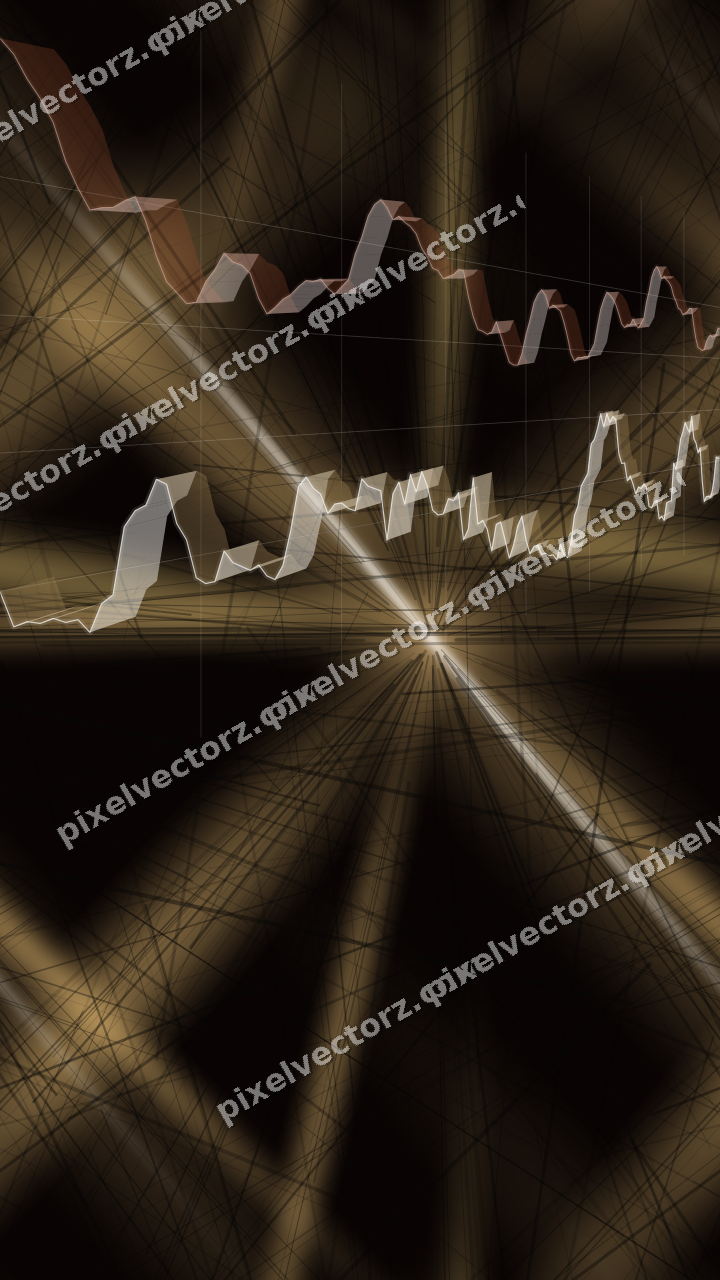 Nahtloser Neon Diagramm Hintergrund in Orange und Bernstein