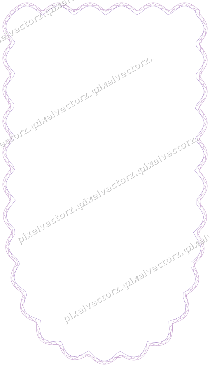 Decorative line art frame in purple and blue with shield
