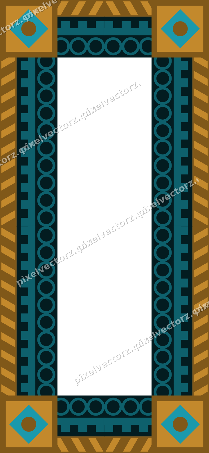 Decorative picture frame border in amber with diagonal band