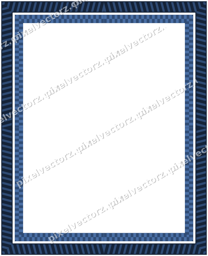 Decorative picture frame border in dark blue with diagonal band