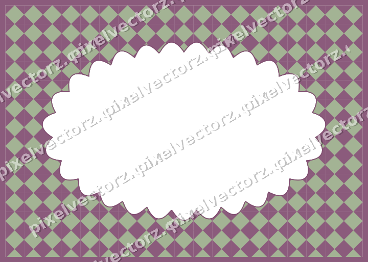 Decorative patterned mat frame in dark magenta with harlequin diamonds
