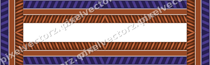 Decorative picture frame border in orange and blue with diagonal band