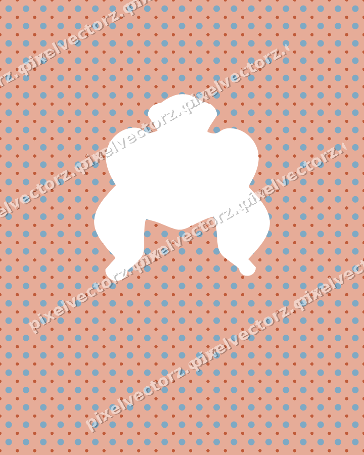 Decorative patterned mat frame in orange and cyan with polka dots