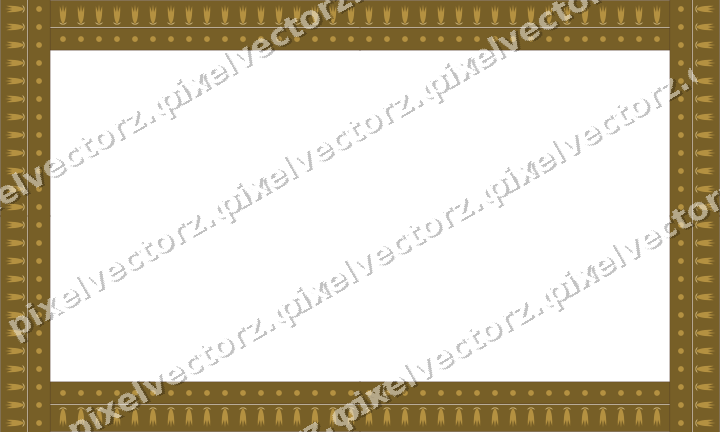 Decorative picture frame border in dark magenta and amber with dot row
