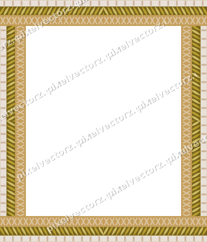 Decorative picture frame border in amber with rope moulding