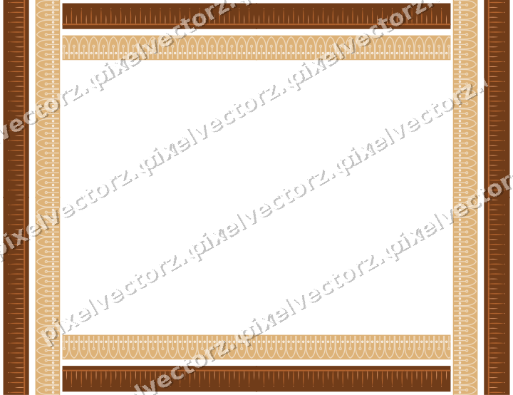 Decorative picture frame border in dark green with bud and stem