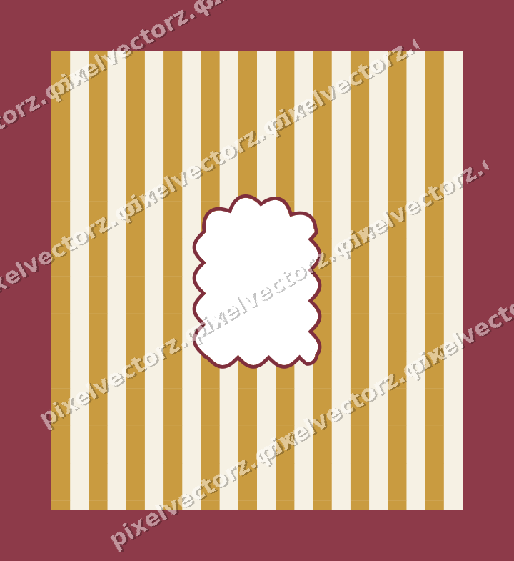Decorative patterned mat frame in dark pink with vertical stripes