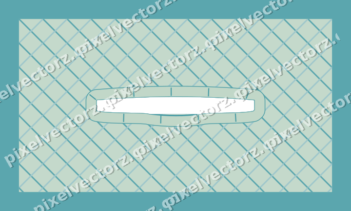 Decorative patterned mat frame in green and teal with diagonal lattice