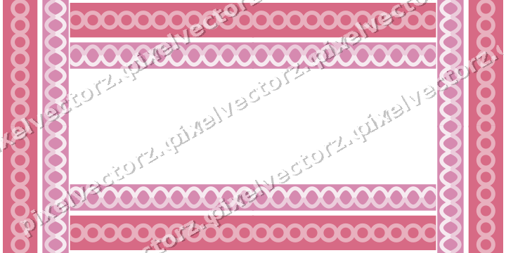 Decorative picture frame border in pale pink with ring chain