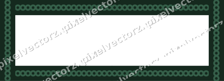 Decorative picture frame border in dark green with ring chain