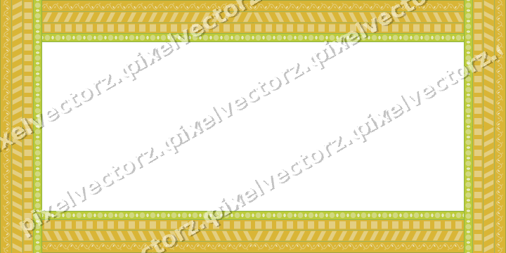 Decorative picture frame border in lime and yellow with dentil