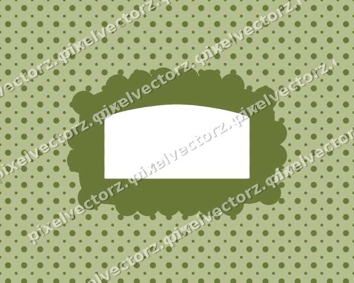 Decorative patterned mat frame in lime and pink with polka dots