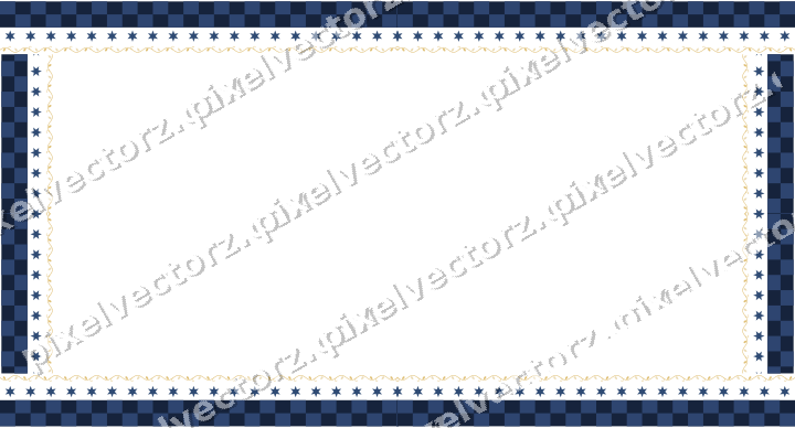 Decorative picture frame border in dark blue and amber with ivy scroll