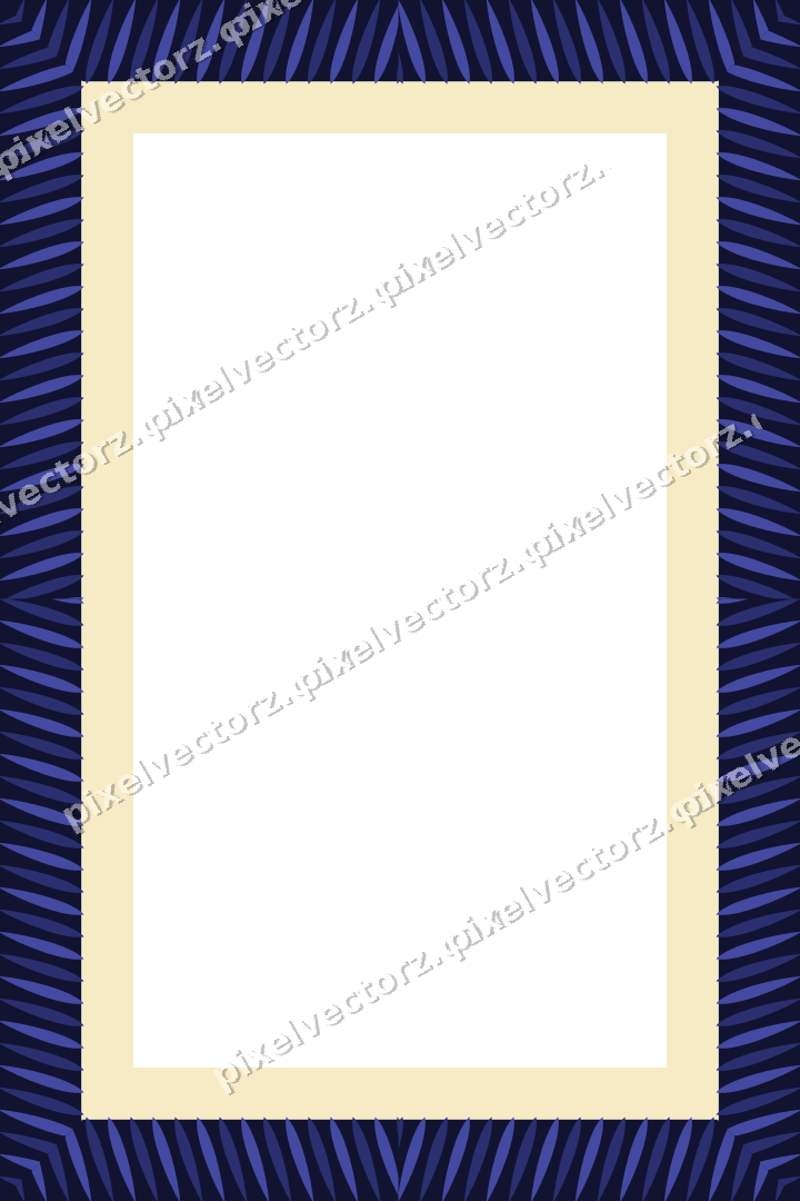 Decorative picture frame border in dark blue with rope moulding