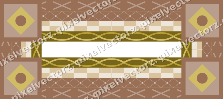 Decorative picture frame border in amber with cross band