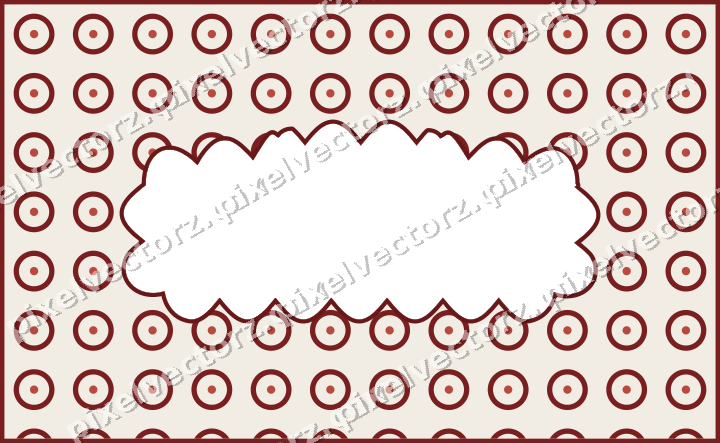 Decorative patterned mat frame in dark red with ring pattern