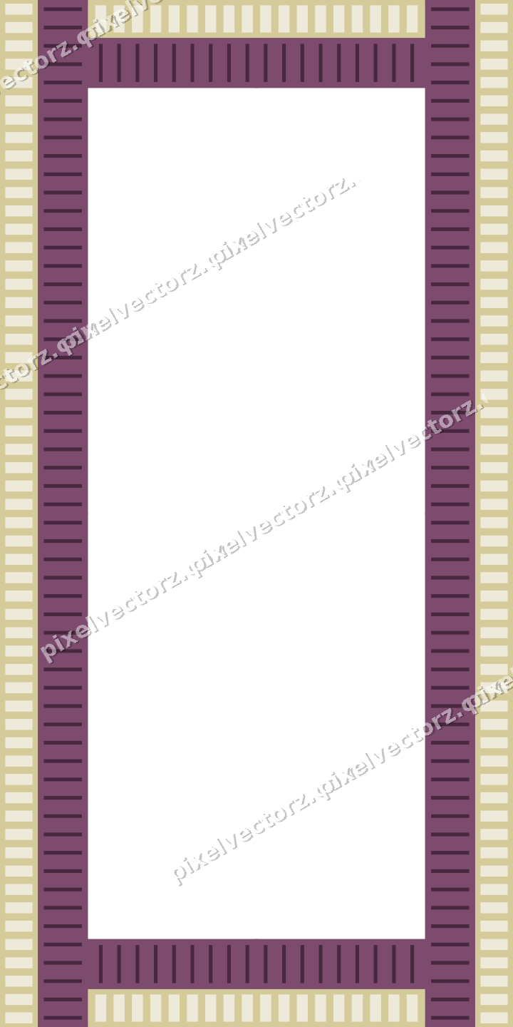 Decorative picture frame border in dark magenta and lime with dentil