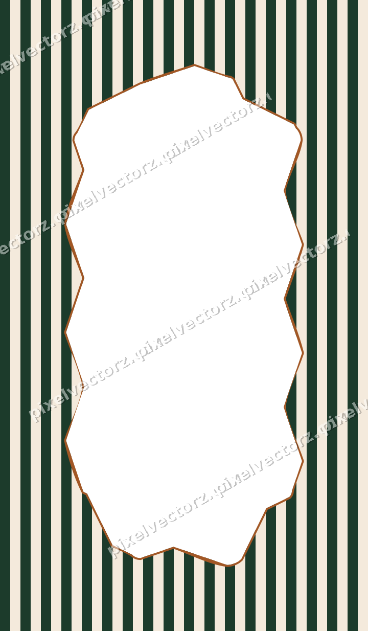 Decorative patterned mat frame in dark green with vertical stripes
