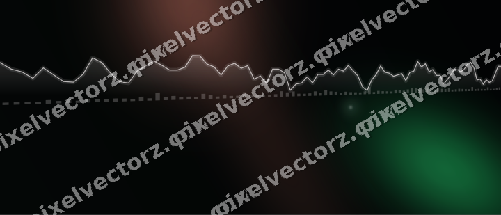 Leuchtender Neon Diagramm Hintergrund in Grün und Rot