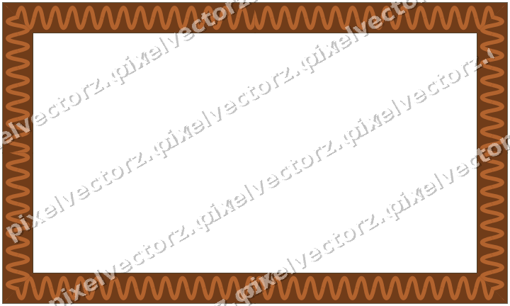 Decorative picture frame border in dark green with wave band