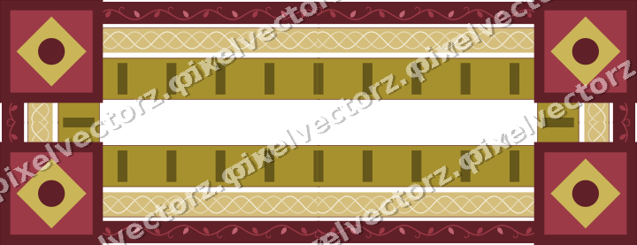 Decorative picture frame border in dark pink and red with ivy scroll