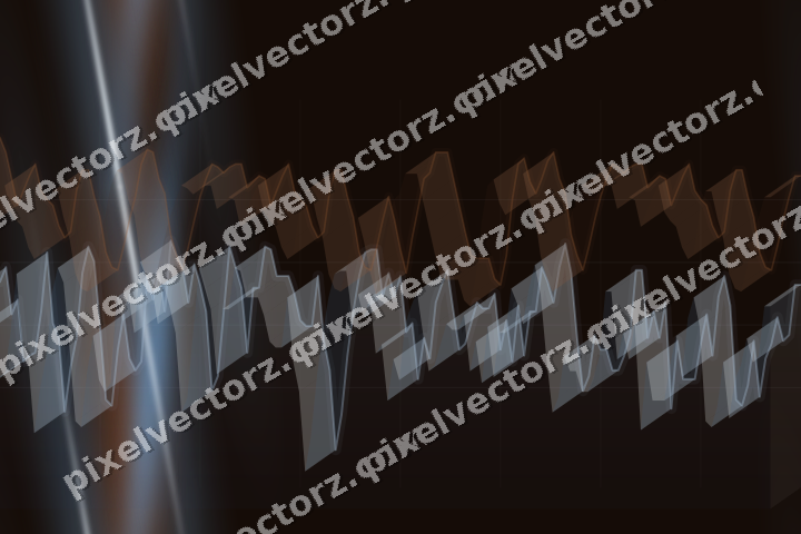 Nahtloser Neon Diagramm Hintergrund in Blau und Orange