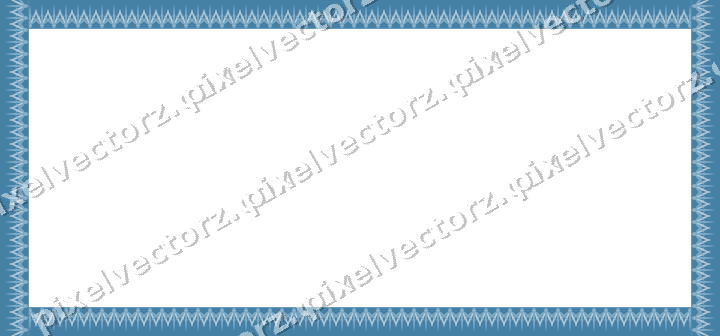 Decorative picture frame border in orange and cyan with palmette